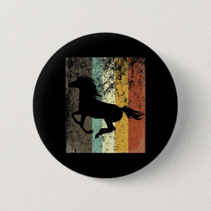 Retro Vintages Pferd Lover Gabe Reiten Button