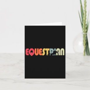 Retro Vintages Pferdereiten Reitpferd Reitausflug  Karte