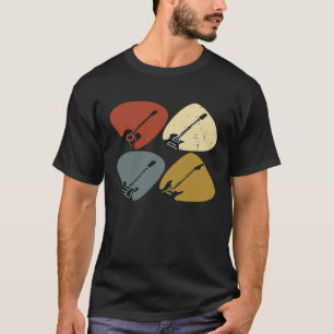 Retro Vintages Plektrum für Gitarrenmusik T-Shirt