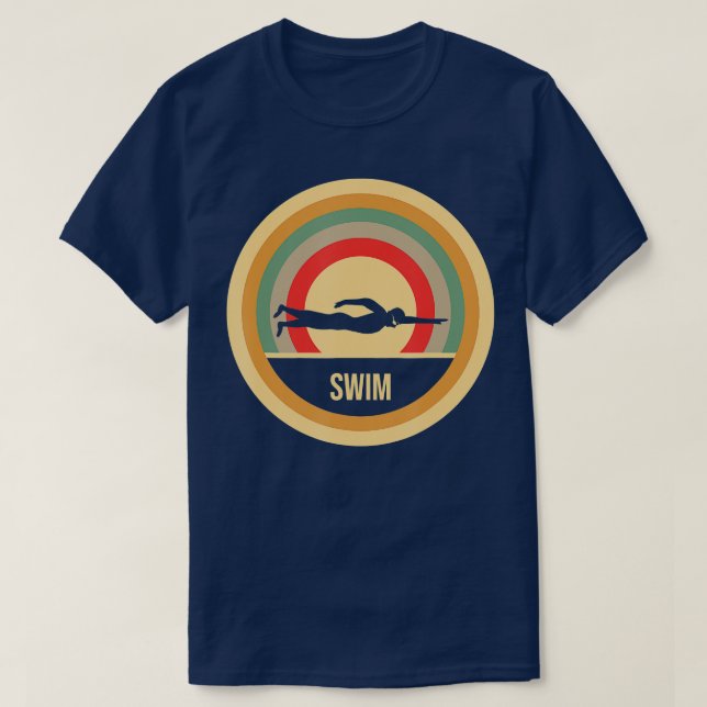 Retro-Vintages Schwimmgeschenk für Schwimmer 1 T-Shirt (Design vorne)
