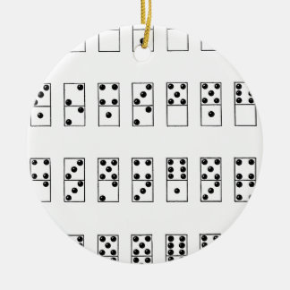 retro Vintages Set Dominos Keramik Ornament