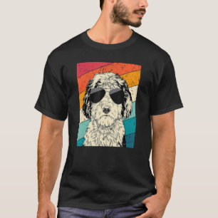Retro Vintages Sheepadoodle mit Sonnenbrille Doodl T-Shirt