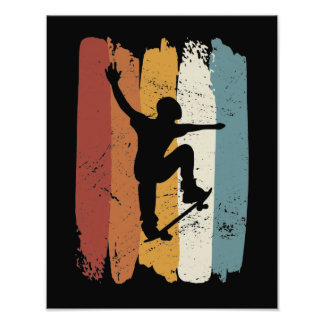 Retro-Vintages Skateboard Fotodruck