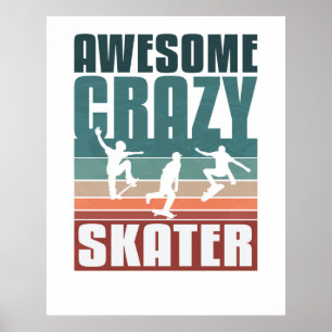 Retro-Vintages Skateboard Poster