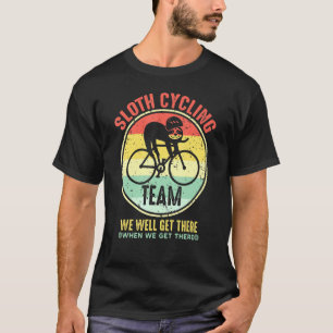 Retro Vintages Sloth Cycling Team Lazy Sloth auf e T-Shirt