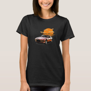 Retro Vintages Sonnenuntergang Auto Tuning & Gamin T-Shirt