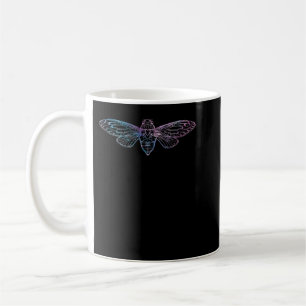 Retro Vintages Sunset Insekt farbenfrohe Cicada Kaffeetasse