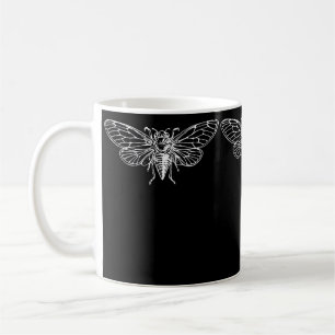 Retro Vintages Sunset Insekt farbenfrohe Cicada Kaffeetasse