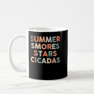 Retro Vintages Sunset Insekt farbenfrohe Cicada Kaffeetasse
