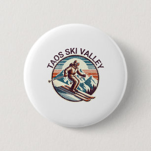 Retro Vintages Taos Skigebiet New Mexico Ski Winte Button