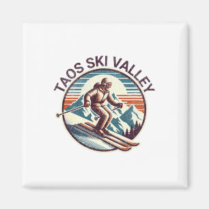 Retro Vintages Taos Skigebiet New Mexico Ski Winte Magnet