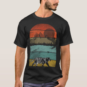 Retro Vintages Tiger und süße Tier 2 T-Shirt
