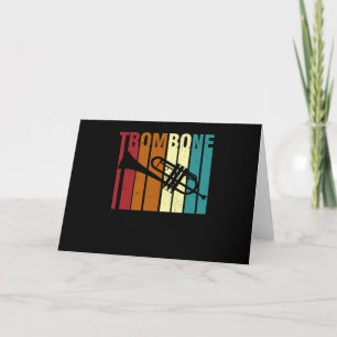 Retro-Vintages Trombone-Marching-Band Karte