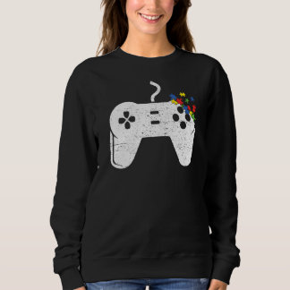 Retro Vintages Videospiel Herzautismus Bewusstsein Sweatshirt