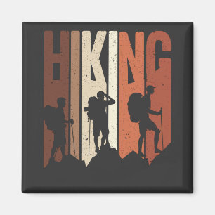 Retro Vintages Wandern Shirt Wandern Themenabenteu Magnet
