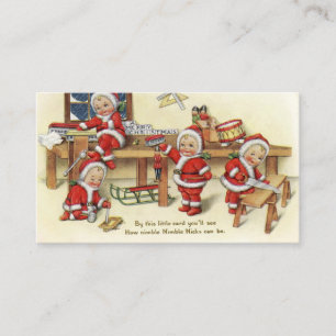Retro Vintages Weihnachten Nimbles addieren Visitenkarte