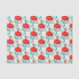 Retro Vintages Weihnachtsdamen-Partygewebe Seidenpapier