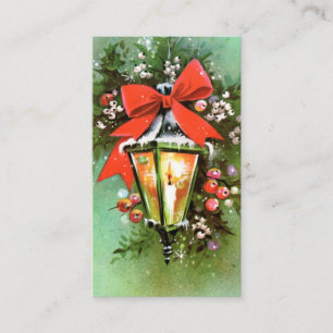 Retro Vintages Weihnachtslicht addieren Visitenkarte