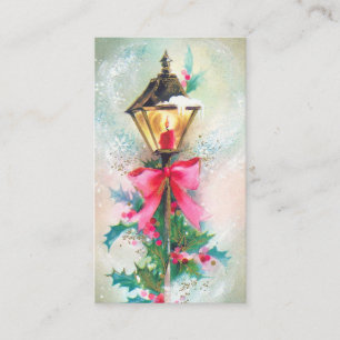 Retro Vintages Weihnachtslicht addieren Visitenkarte