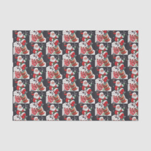 Retro Vintages Weihnachtssankt-Partygewebe Seidenpapier