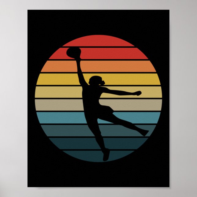 Retro-Vintages Wnba Basketball-Logo Poster (Vorne)