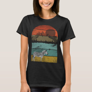 Retro Vintages Zebra und süße Tier 4 T-Shirt