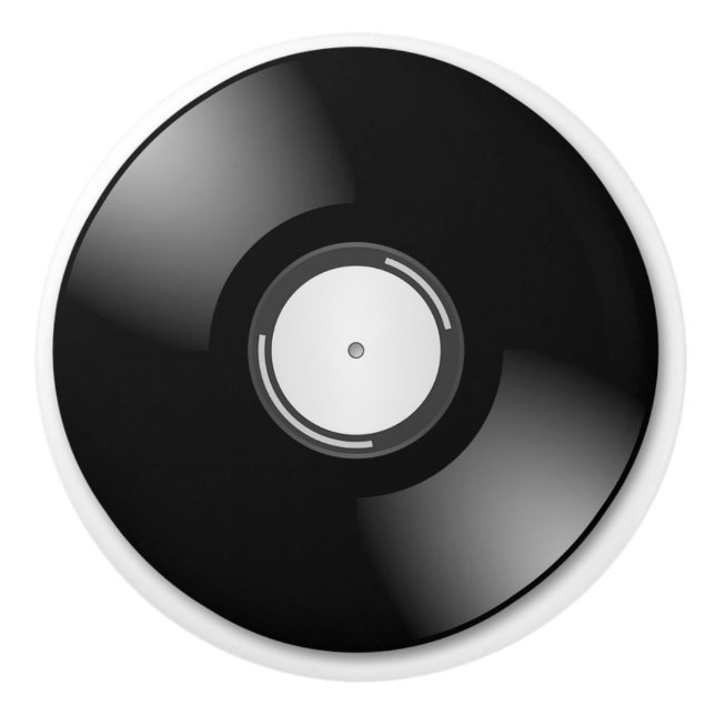 Retro Vinyl Album Aufnahme Spaß 80's themed Keramikknauf (Vorderseite)