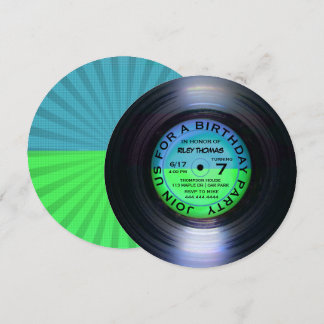 Retro Vinyl Album Disco Style Geburtstagsparty Einladung