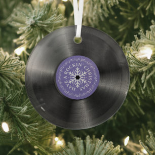 Retro-Vinyl-Album Vintage-Schallplatte Weihnachten Ornament Aus Glas