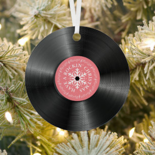Retro-Vinyl-Album Vintage-Schallplatte Weihnachten Ornament Aus Metall