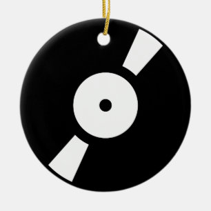 Retro-Vinyl-Datensatz Keramikornament