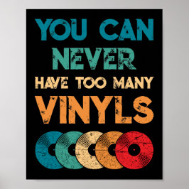 Retro-Vinyl-LP-Schallplatte Vintage, die man nie h Poster