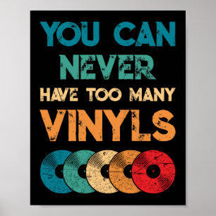 Retro-Vinyl-LP-Schallplatte Vintage, die man nie h Poster