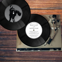 Retro-Vinyl-Musik-Schallplatten-Foto Vintage-Hochz