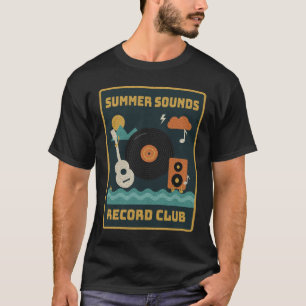 Retro-Vinyl-Plakat des Summer Sounds Record Club T-Shirt
