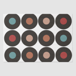 Retro Vinyl Platten 60 Musical Geburtstag Seidenpapier