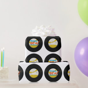 Retro Vinyl Record 45 RPM WPsD, 60. Geburtstag Geschenkpapier