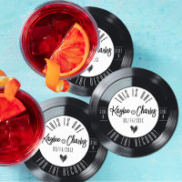 Retro Vinyl Record Black and White Music Wedding