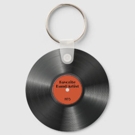 Retro Vinyl Record Custom Favorite Band Artist Schlüsselanhänger