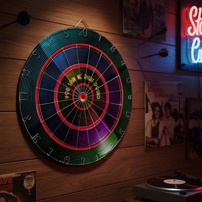 Retro Vinyl Record Dart Board Spin in Nostalgie Dartscheibe (Von Creator hochgeladen)