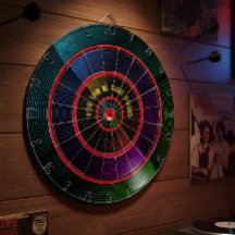 Retro Vinyl Record Dart Board Spin in Nostalgie