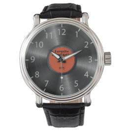 Retro Vinyl Record Favorite Band Musician Music Armbanduhr