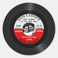 Retro Vinyl Record Foto Save the Date Vorlage