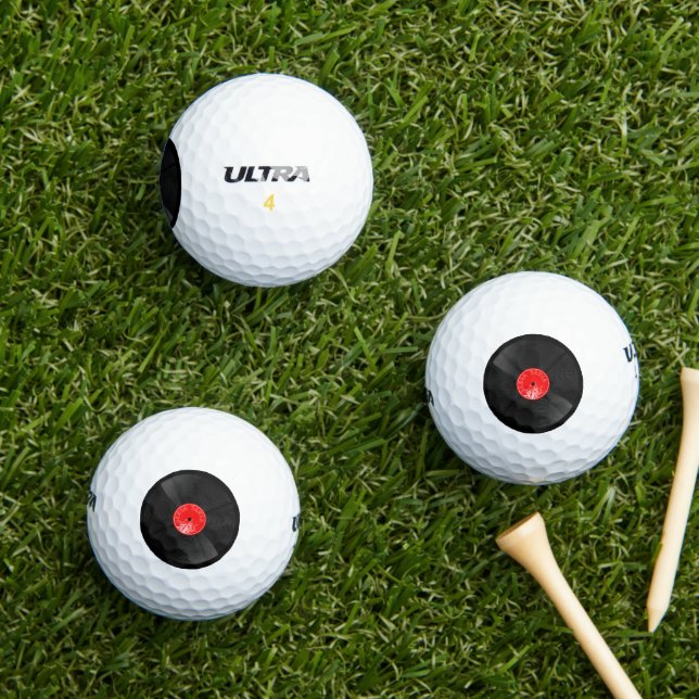 Retro Vinyl Record Groove Golfball (Insitu Gras)