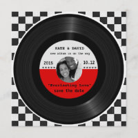 Retro Vinyl Record l Modern Rett-the-Date