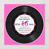 Retro Vinyl Record l Modern Sweet 16 B'day