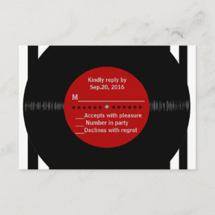 Retro Vinyl Record l Modernes UAWG RSVP Karte