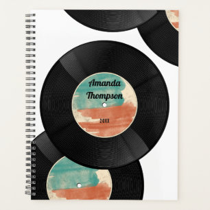 Retro Vinyl Record Music Album Planer