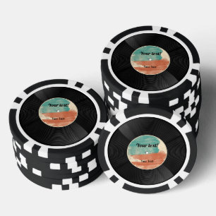 Retro Vinyl Record Music Album Pokerchips