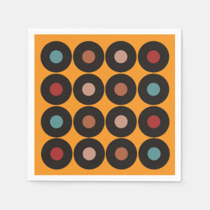 Retro Vinyl Record Music Geburtstagsparty Serviette